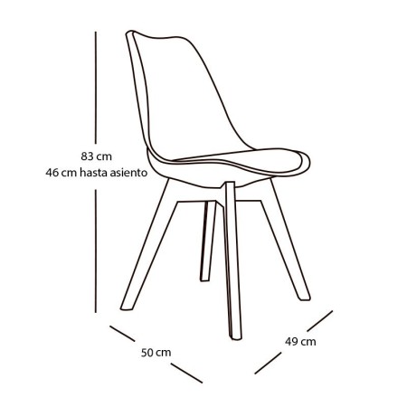 Pack De 2 Sillas New Tower Wood Gris Extra | Venta de Muebles Online