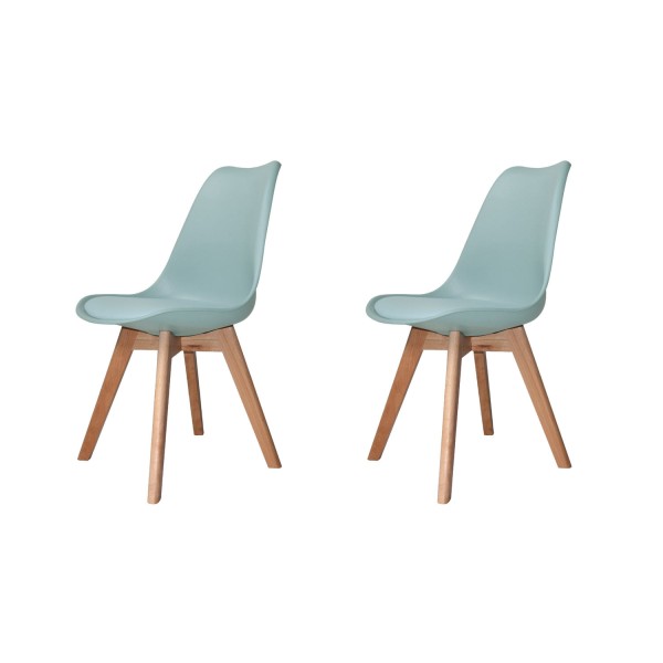 Pack de 2 sillas New Tower Wood Aguamarina Extra | Venta de Muebles Online