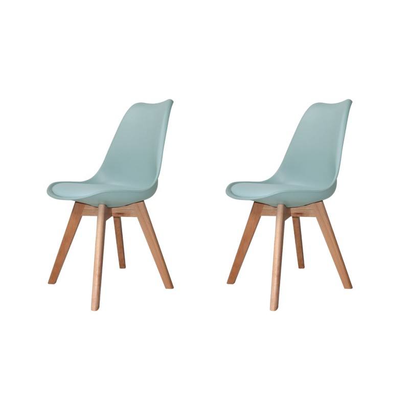 Pack de 2 sillas New Tower Wood Aguamarina Extra | Venta de Muebles Online