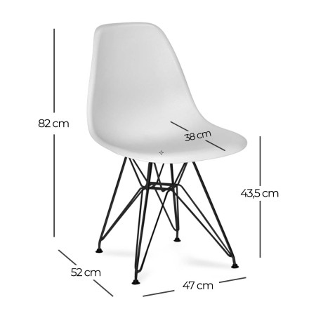 Silla Tower Chrome Black | Venta de Muebles Online