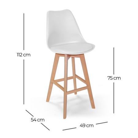 Taburete alto New Tower Wood | Venta de Muebles Online