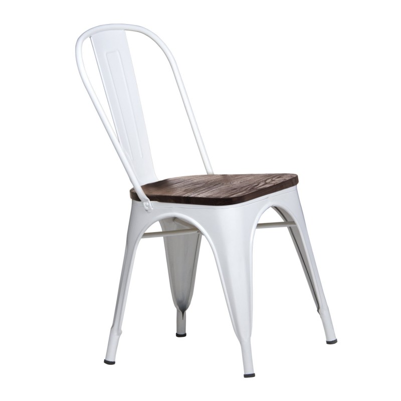 Silla Tólix Con Asiento De Madera Oscura | Venta de Muebles Online