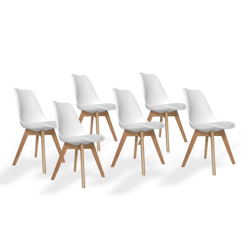 Pack De 6 Sillas New Tower Blancas Extra Quality | Venta de Muebles Online