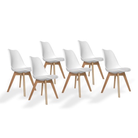 Pack De 6 Sillas New Tower Blancas Extra Quality | Venta de Muebles Online