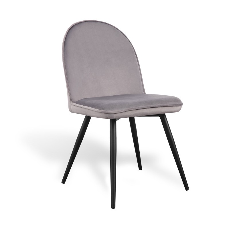 Silla De Comedor En Terciopelo Mads Velvet Black | Venta de Muebles Online