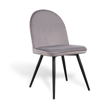 Silla De Comedor En Terciopelo Mads Velvet Black | Venta de Muebles Online