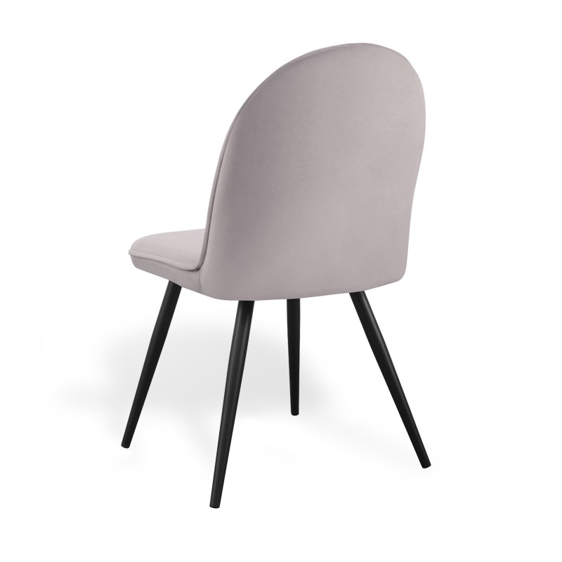 Silla De Comedor En Terciopelo Mads Velvet Black | Venta de Muebles Online