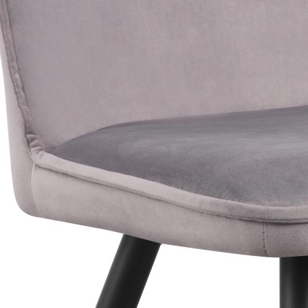 Silla De Comedor En Terciopelo Mads Velvet Black | Venta de Muebles Online