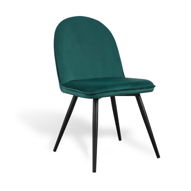 Silla De Comedor En Terciopelo Mads Velvet Black | Venta de Muebles Online