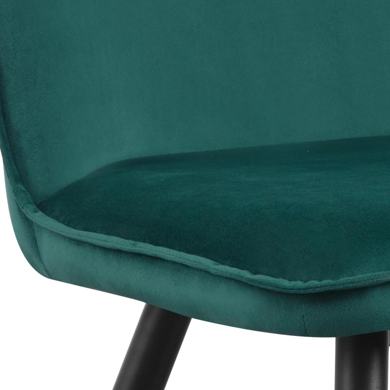 Silla De Comedor En Terciopelo Mads Velvet Black | Venta de Muebles Online