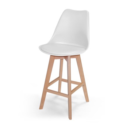 Taburete medio con cojín New Tower Wood | Venta de Muebles Online