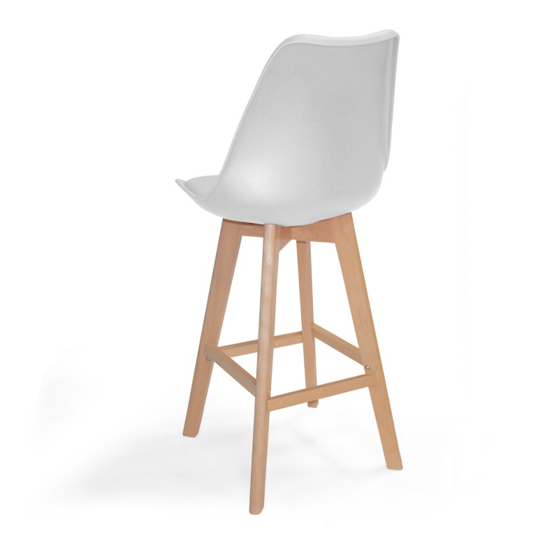 Taburete medio con cojín New Tower Wood | Venta de Muebles Online