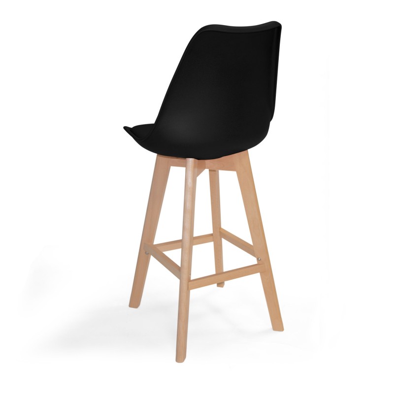 Taburete medio con cojín New Tower Wood | Venta de Muebles Online