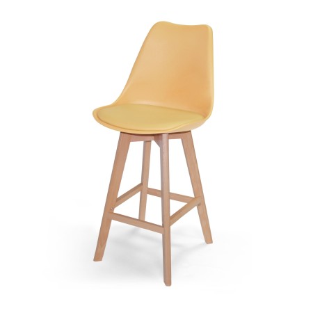 Taburete medio con cojín New Tower Wood | Venta de Muebles Online