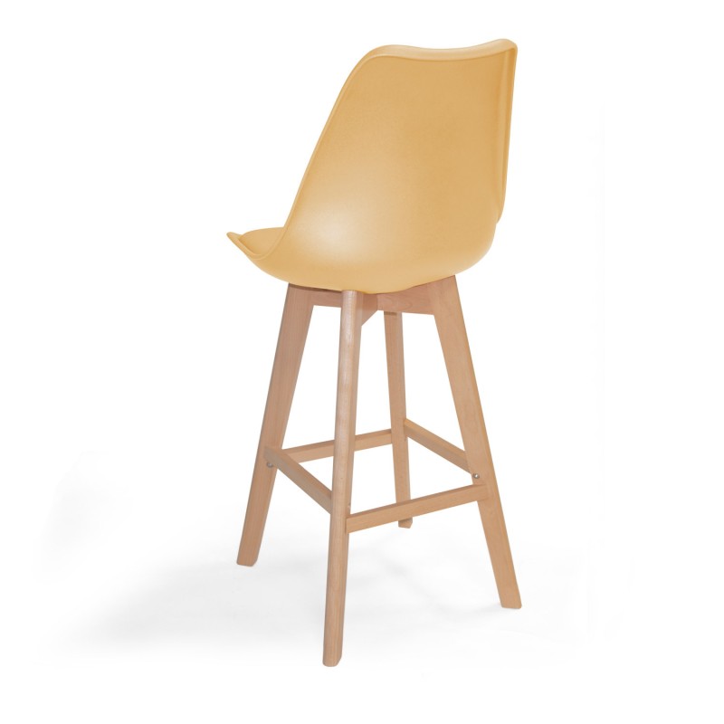Taburete medio con cojín New Tower Wood | Venta de Muebles Online