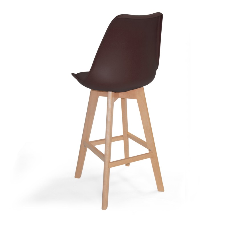 Taburete medio con cojín New Tower Wood | Venta de Muebles Online