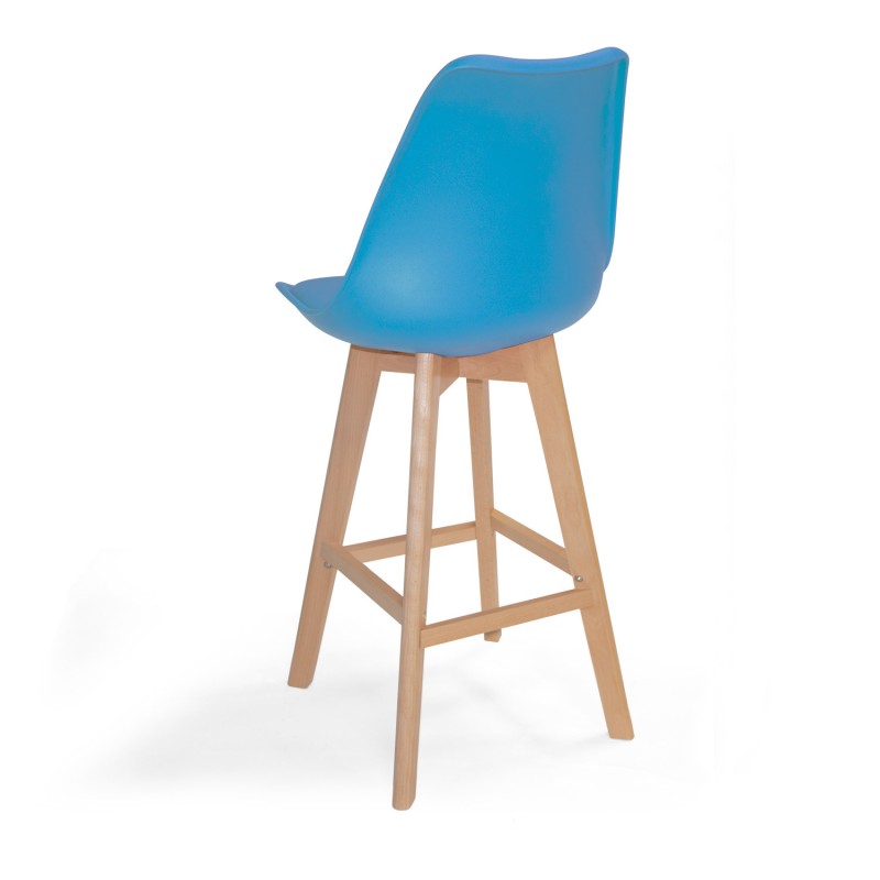 Taburete medio con cojín New Tower Wood | Venta de Muebles Online