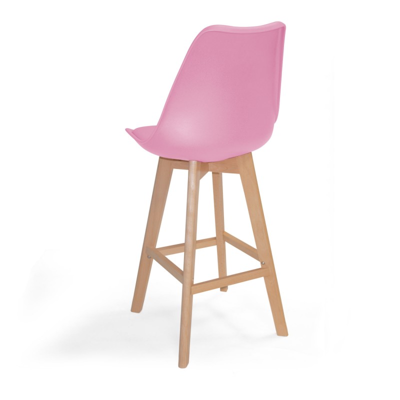 Taburete medio con cojín New Tower Wood | Venta de Muebles Online