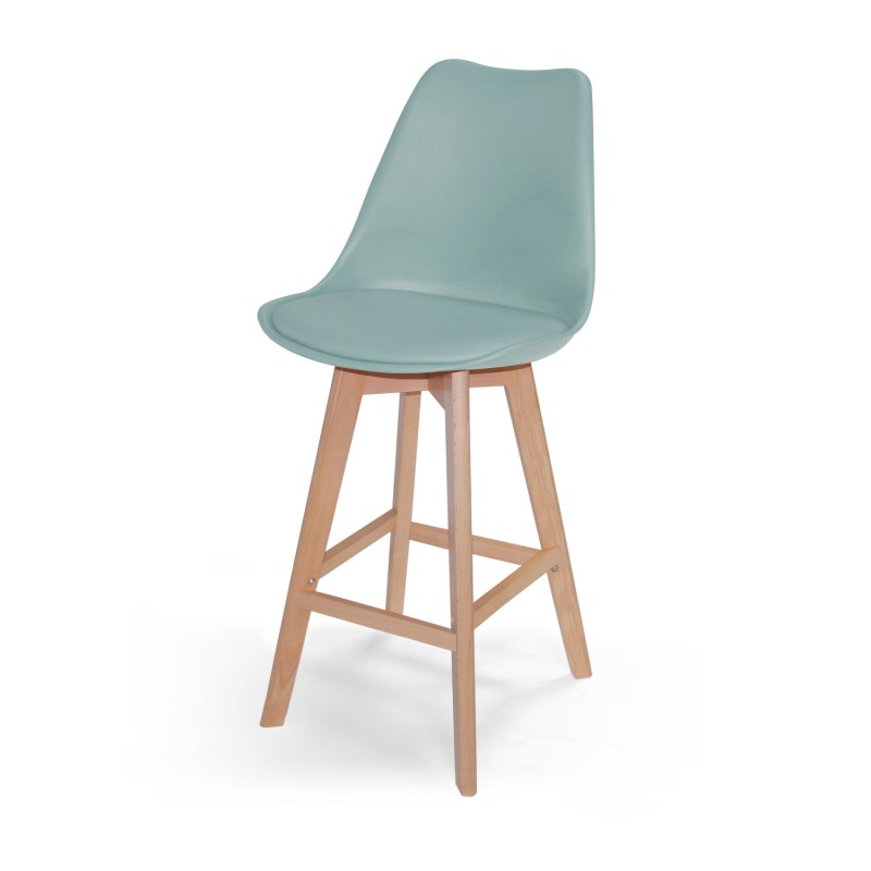 Taburete medio con cojín New Tower Wood | Venta de Muebles Online