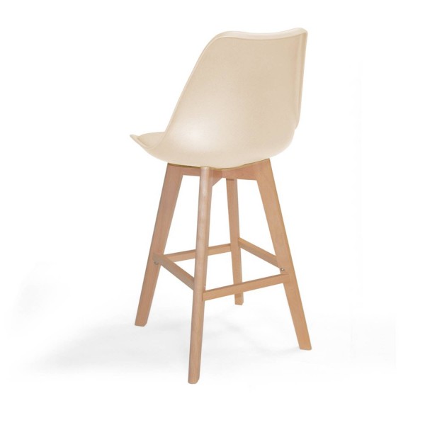 Taburete medio con cojín New Tower Wood | Venta de Muebles Online