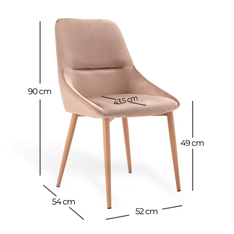 Silla De Comedor Tapizado En Terciopelo Marston Velvet | Venta de Muebles Online