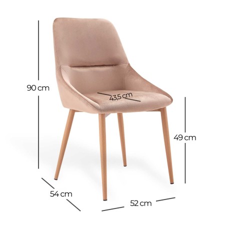 Silla De Comedor Tapizado En Terciopelo Marston Velvet | Venta de Muebles Online