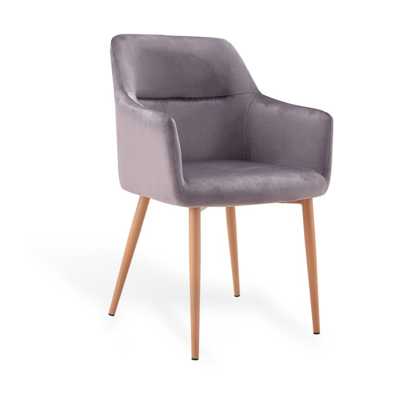 Sillón De Comedor Tapizado En Terciopelo Morgan Velvet | Venta de Muebles Online