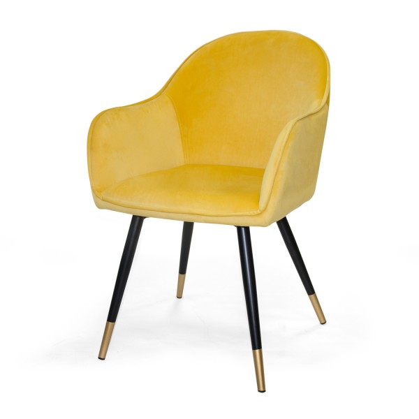 Sillón De Comedor Tapizado En Terciopelo Esben Velvet | Venta de Muebles Online
