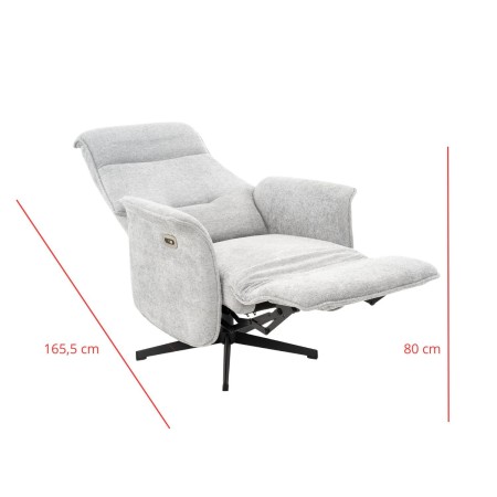 Sillón Fred Relax Eléctrico Gris Claro - Sillón relax eléctrico de diseño – UKUKHOME.COM