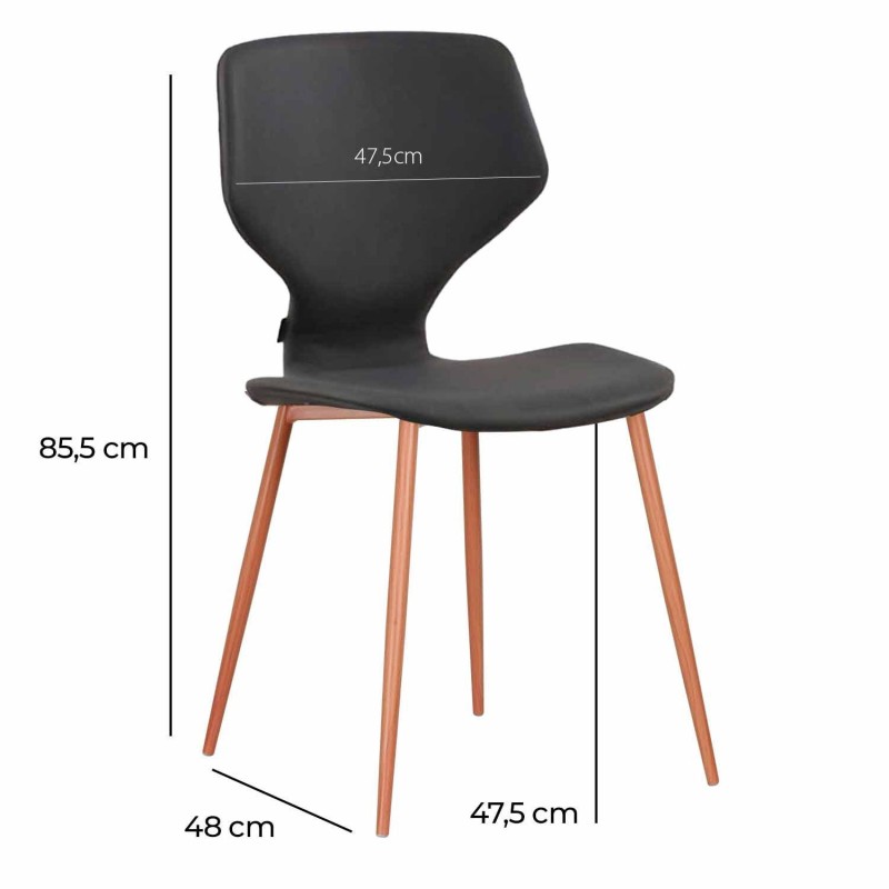 Silla Vora Textil Gris Antracita - Silla tapizada de diseño moderno – UKUKHOME.COM