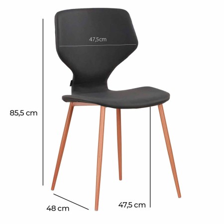 Silla Vora Textil Gris Antracita - Silla tapizada de diseño moderno – UKUKHOME.COM