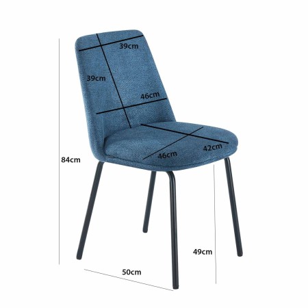 Silla Miren Azul Pata Negra - Silla tapizada de diseño moderno – UKUKHOME.COM