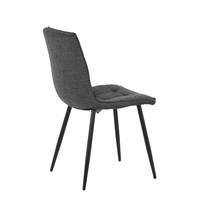 Silla Louise Gris Marengo Pata Negra - Silla tapizada de diseño moderno – UKUKHOME.COM
