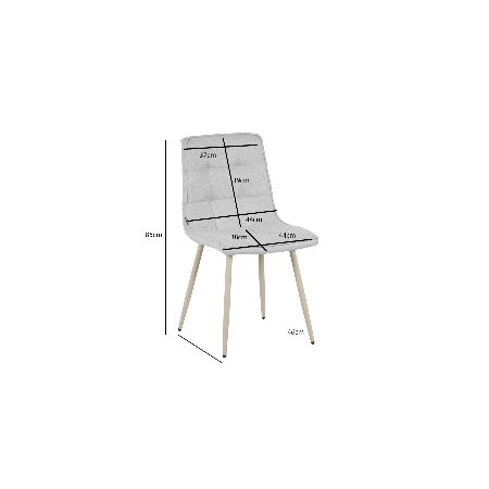 Silla Louise Gris Pata Beige - Silla tapizada de diseño moderno – UKUKHOME.COM