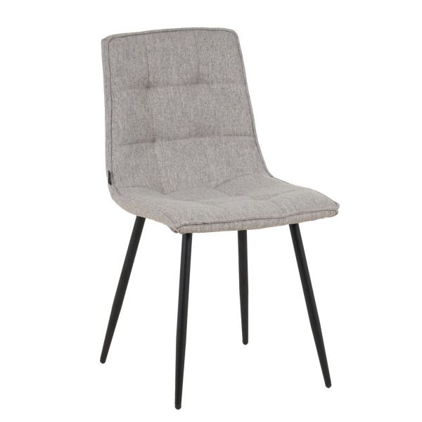 Silla Louise Gris Oscuro Pata Negra - Silla tapizada de diseño moderno – UKUKHOME.COM
