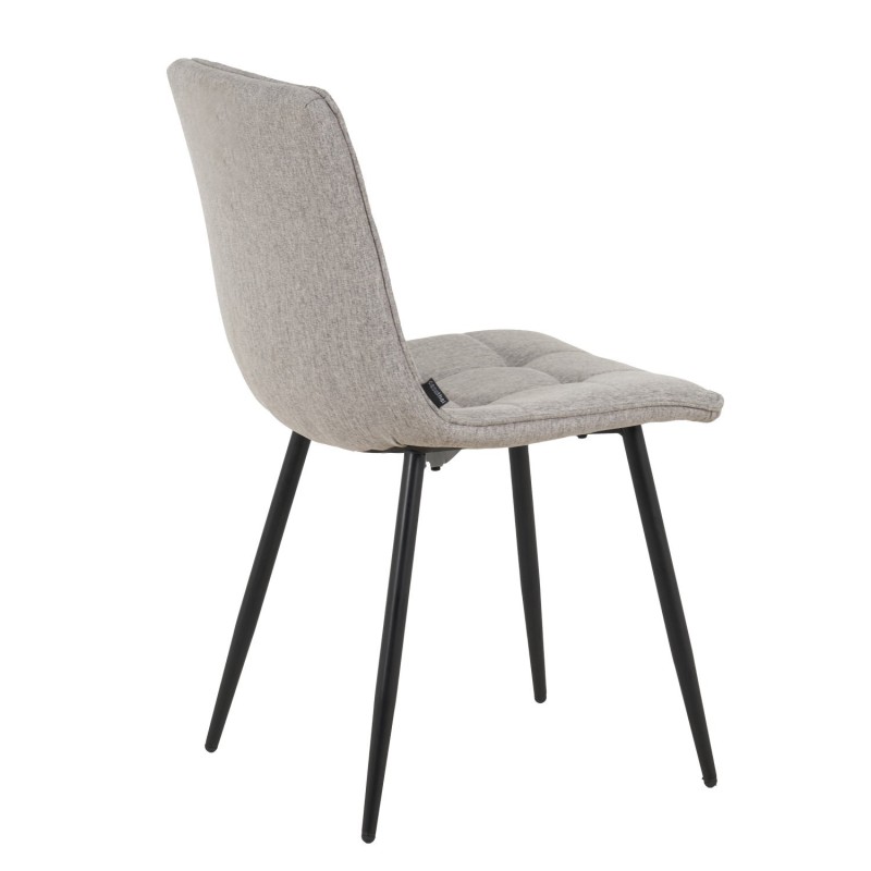 Silla Louise Gris Oscuro Pata Negra - Silla tapizada de diseño moderno – UKUKHOME.COM
