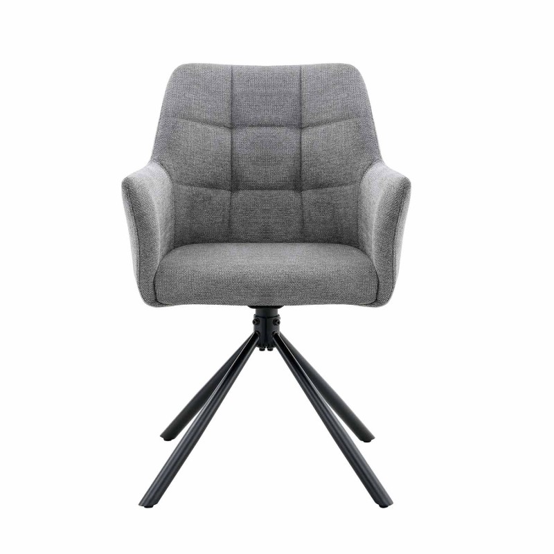 Sillón Giratorio Zenith Gris - Sillón tapizado moderno y confortable – UKUKHOME.COM