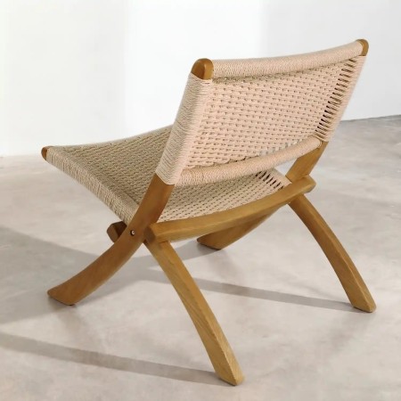 Sillón Mali madera de olmo y cuerda natural | Ukukhome