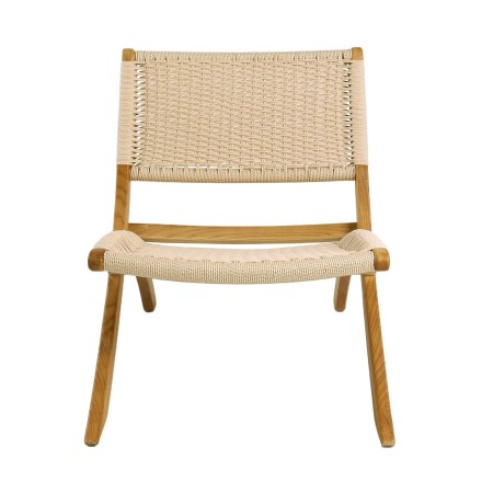 Sillón Mali madera de olmo y cuerda natural | Ukukhome