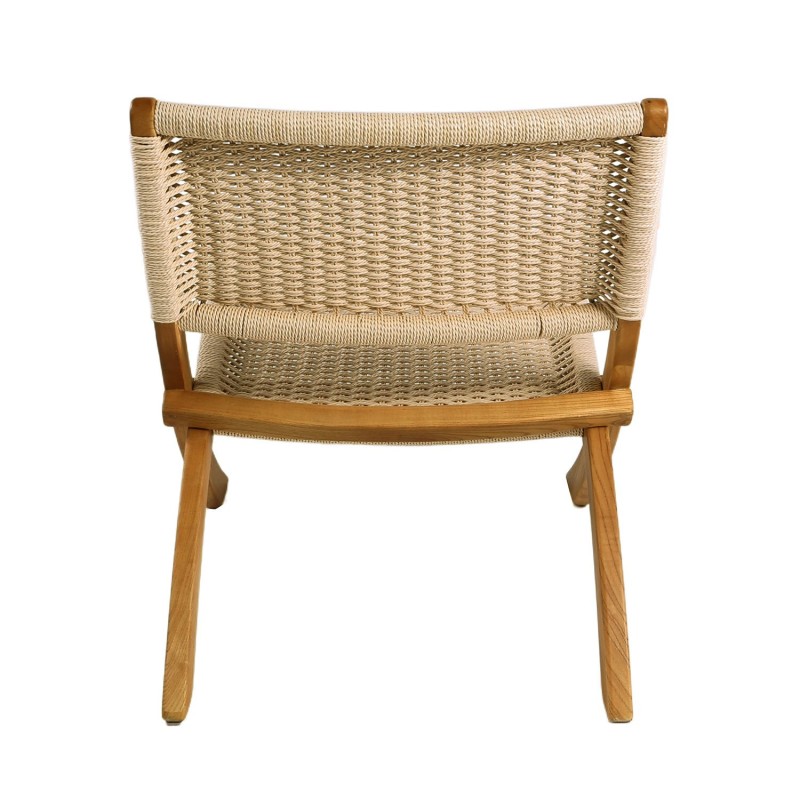 Sillón Mali madera de olmo y cuerda natural | Ukukhome