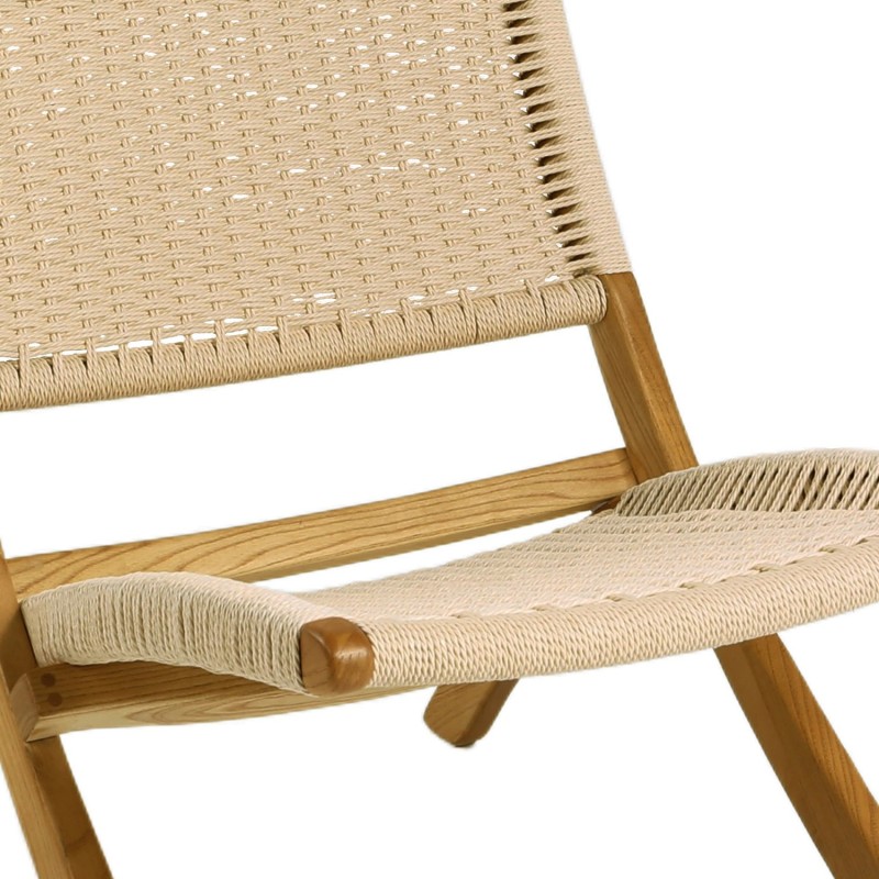 Sillón Mali madera de olmo y cuerda natural | Ukukhome