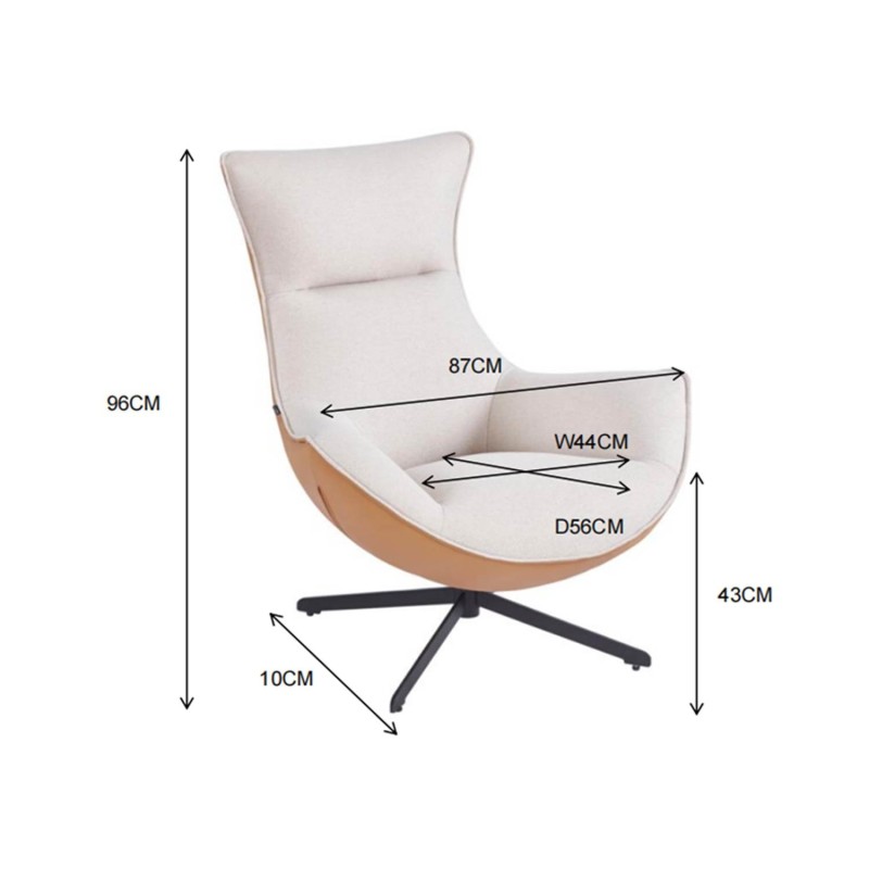 Sillón Oasis Arena-Marrón | Estilo cálido y confort Ukukhome