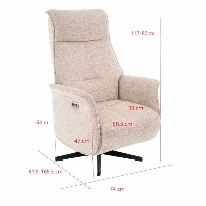 Sillón Fred Relax Eléctrico Arena - Sillón relax eléctrico de diseño – UKUKHOME.COM