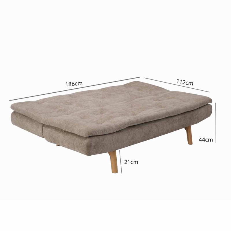 Sofá cama Atlas Arena cómodo y funcional | Ukukhome