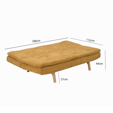 Sofá cama Atlas Mostaza con diseño actual | Ukukhome