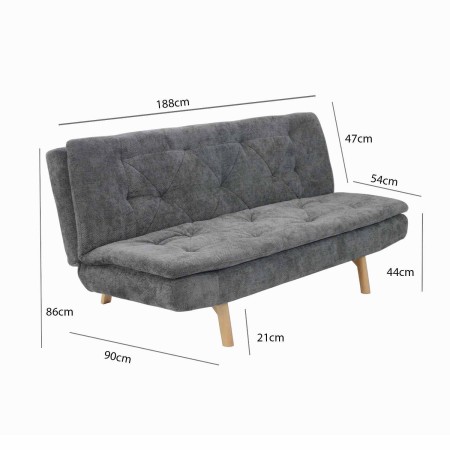 Sofá cama Atlas Gris Marengo elegante | Ukukhome