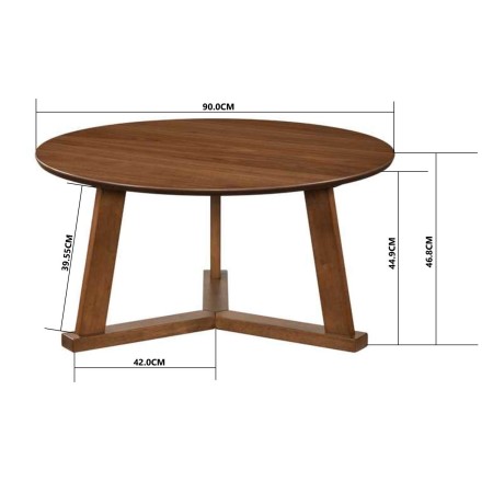 Mesa Centro Nara Ø90 Nogal | Ukukhome