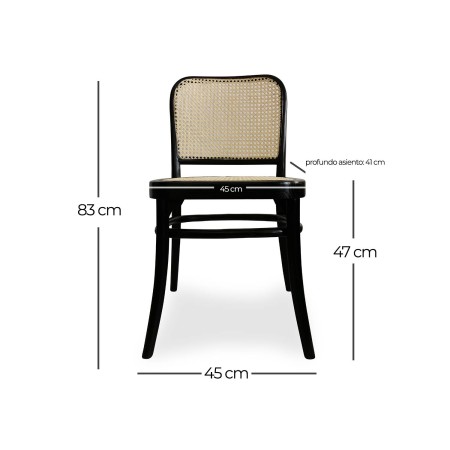 Silla de madera Hoffman Black | Venta de Muebles Online