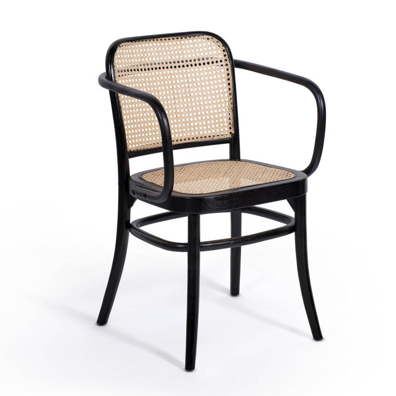 Silla Hoffman Black con reposabrazos | Venta de Muebles Online