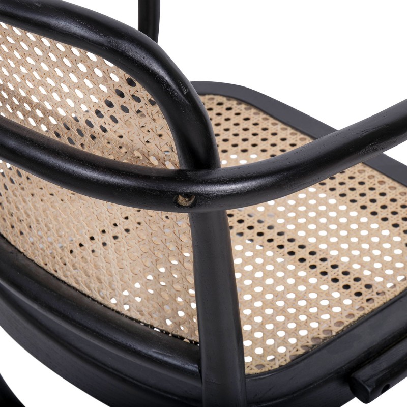 Silla Hoffman Black con reposabrazos | Venta de Muebles Online
